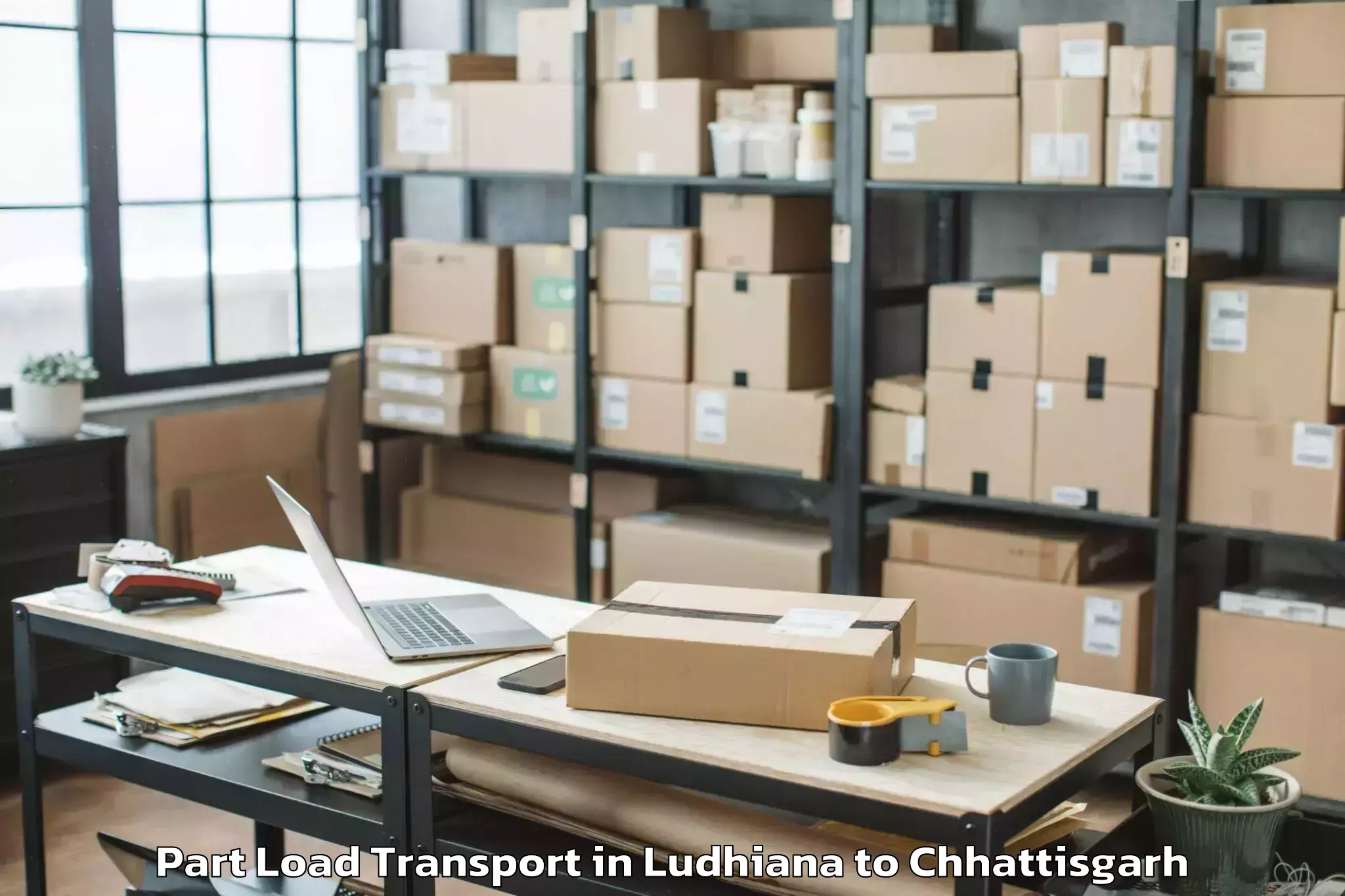 Affordable Ludhiana to Kasdol Part Load Transport